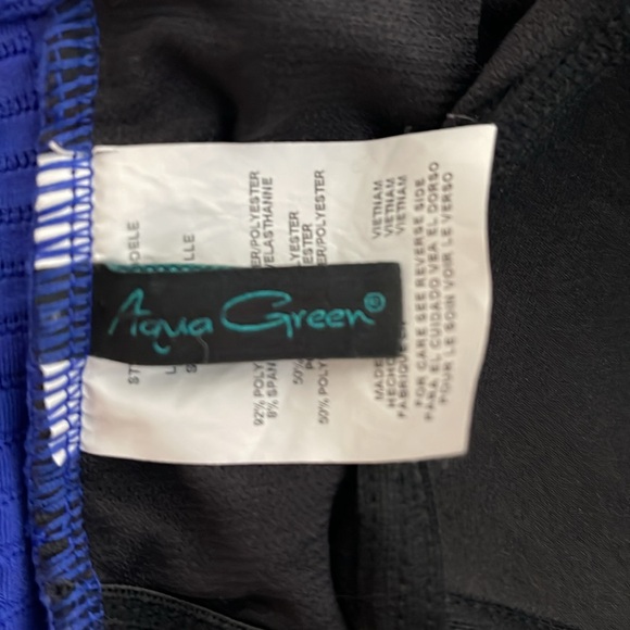 Aqua Green women’s one piece swimsuit royal blue - Picture 4 of 7